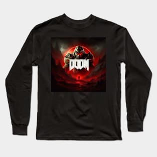 Doom Guy Red Planet Long Sleeve T-Shirt